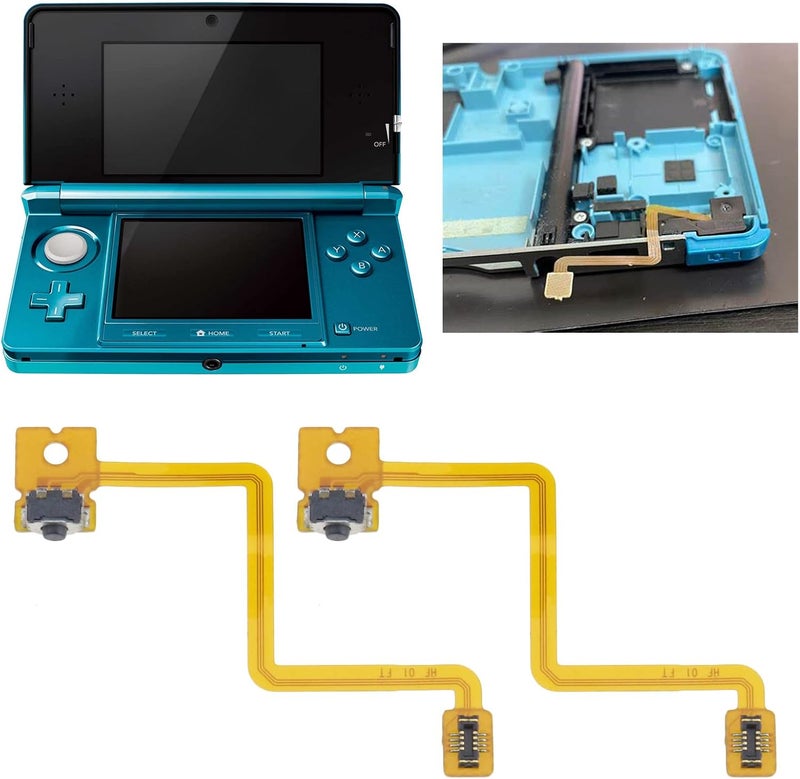 Micro Traders 2 Sets L/R Switch Flex Cable Replacement Compatible with Nintendo 3DS Controller L R Left Right Shoulder Trigger Button Switch Flex Cable PET - Image 2